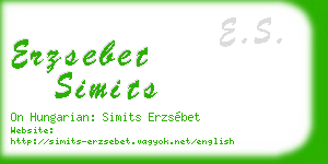 erzsebet simits business card