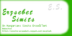 erzsebet simits business card